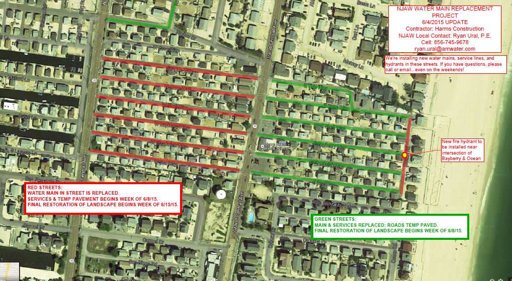 NJAW Road Work Update for June 5th